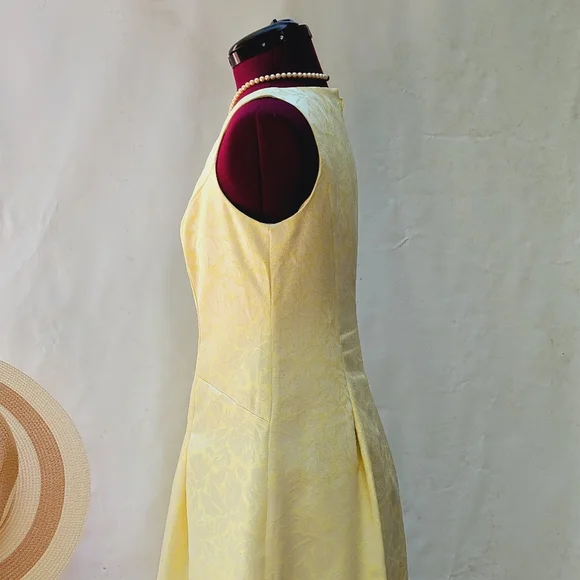 Evan Picone Dress Vtg Sz 2 Brocade Fit & Fare Classic Timeless Jacquard - Picture 4 of 16